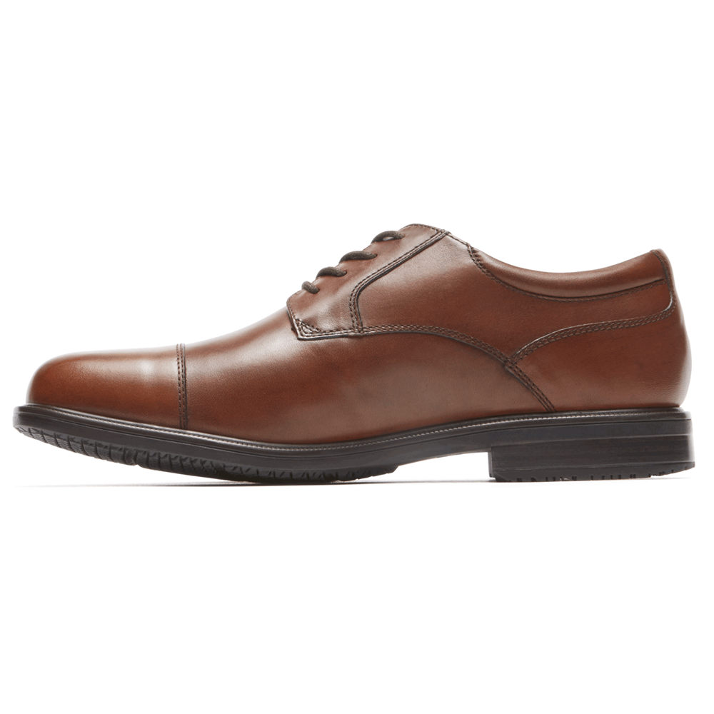 Sapatos Sociais Rockport Homem Marrom - Essential Details Ii Cap Toe - 91675SJCW